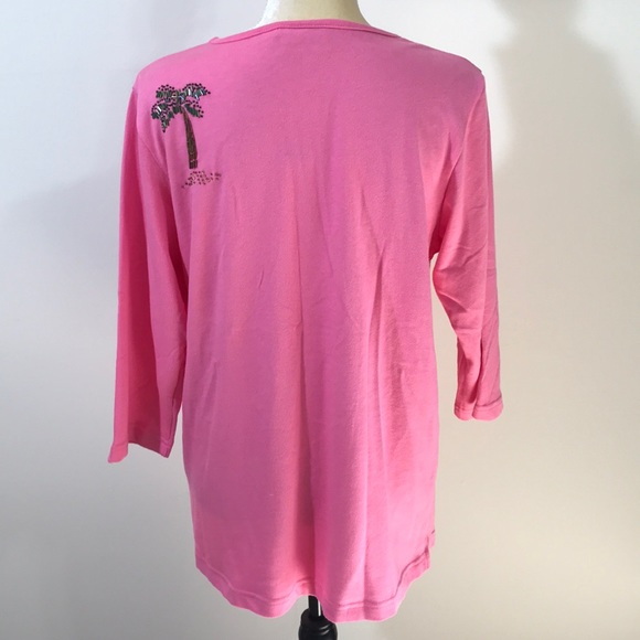 Quacker Factory Sequined Summer Scene Top - Picture 4 of 8